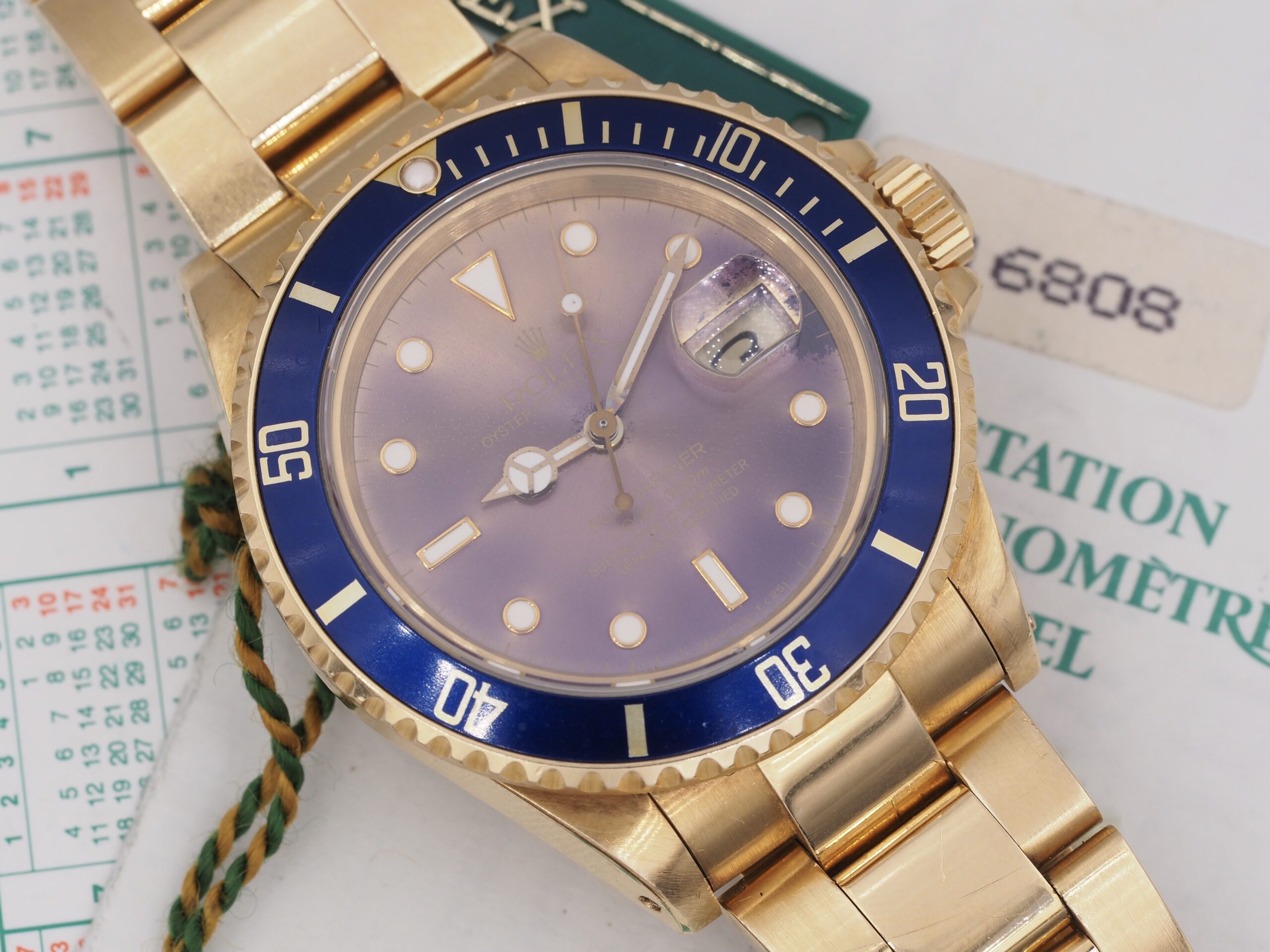 Rolex Submariner 16808 Full Set Unpolished Tropical Purple Dial Rolex Submariner 16808 Full Set Unpolished Tropical Purple Dial