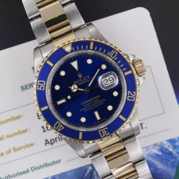 Rolex Submariner 16613 Blue Dial Service Rolex
